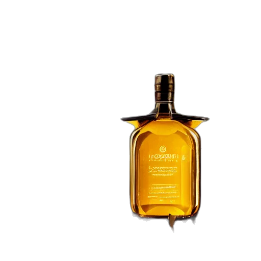 bottle, crown, hair, 3d render transparent PNG cut-out