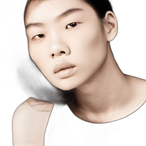 face, hair, mask, jewelry transparent PNG cut-out