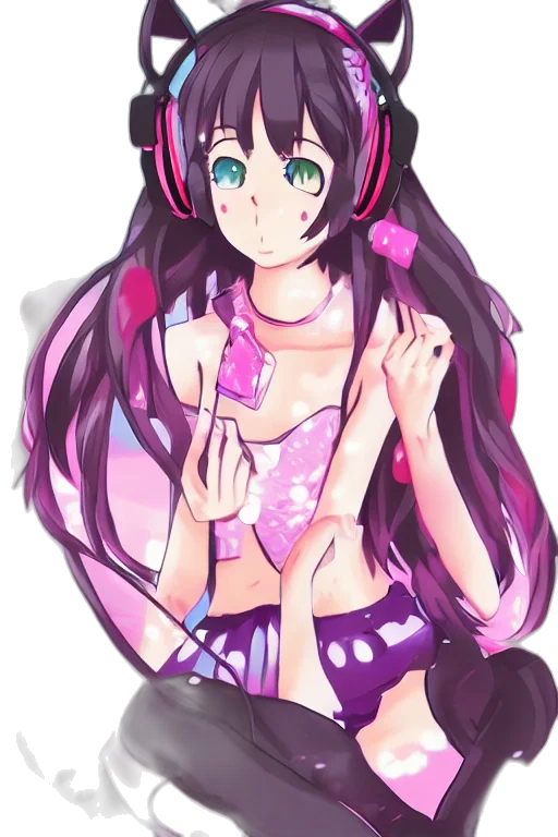 creature, dress, staff, weapon transparent PNG cut-out
