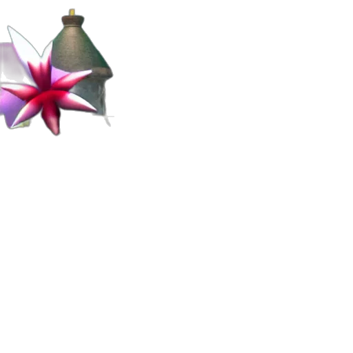 flower, umbrella, weapon, staff, 3d render, pixel art, concept art, vaporwave transparent PNG cut-out