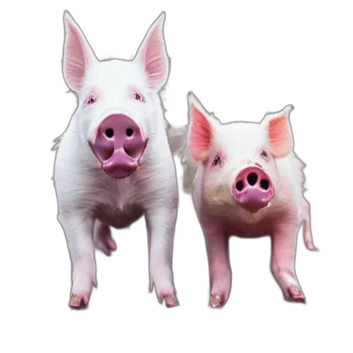 animal, 3d render, photorealistic, dogs, eat, bones, pigs transparent PNG cut-out