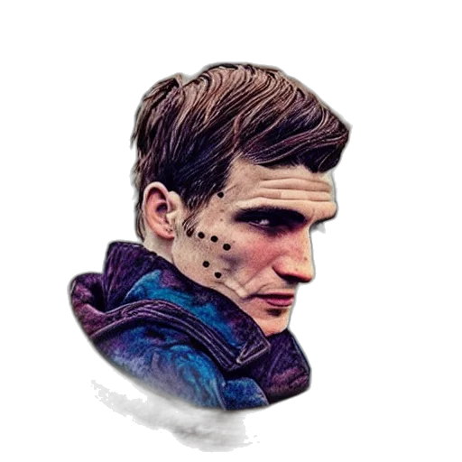 face, jacket, mask, creature, photorealistic, watercolor, concept art, pixel art transparent PNG cut-out