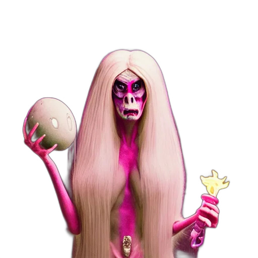 hair, staff, creature, crown transparent PNG cut-out