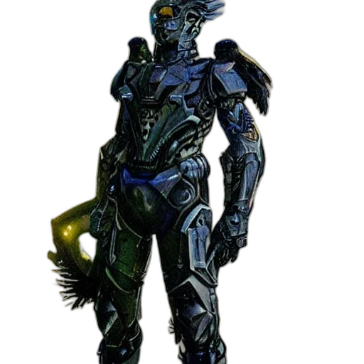 robot, weapon, mask, staff, concept art, fantasy art, 3d render, comic book art transparent PNG cut-out