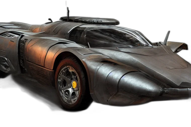 car, weapon, concept art, 3d render transparent PNG cut-out