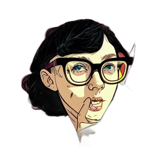 face, staff, cartoon, comic book art transparent PNG cut-out