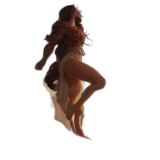 dress, creature, hair, concept art transparent PNG cut-out