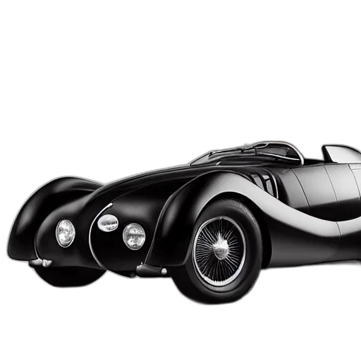car, photorealistic, concept art, 3d render, bugatti, type, atlantic, concept transparent PNG cut-out