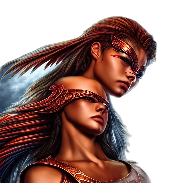 fantasy art, comic book art, concept art, photorealistic transparent PNG cut-out