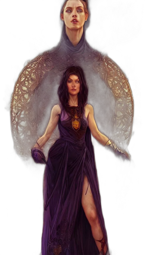 dress, jewelry, staff, sword transparent PNG cut-out