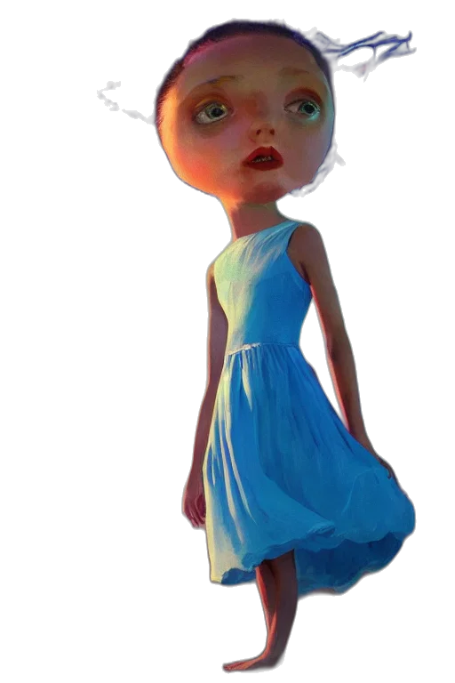 dress, face, staff, concept art, 3d render, photorealistic, fantasy art, blue transparent PNG cut-out