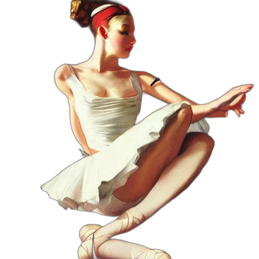 dress, staff, oil painting, photorealistic, concept art, 3d render, ballerina, painted transparent PNG cut-out