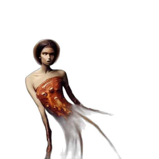 dress, creature, hair, concept art, fantasy art, photorealistic, comic book art, medium transparent PNG cut-out
