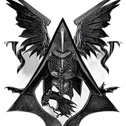 dragon, sword, mask, creature transparent PNG cut-out
