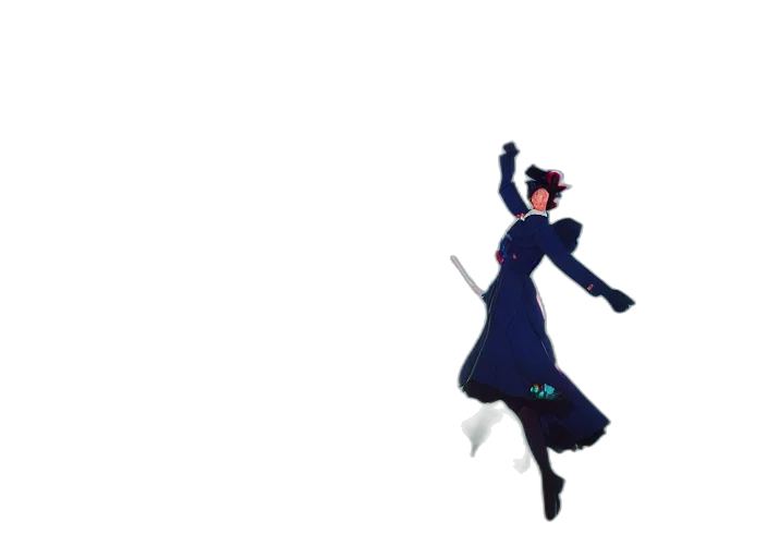 staff, dress, umbrella, weapon, concept art, pixel art, 3d render, anime transparent PNG cut-out