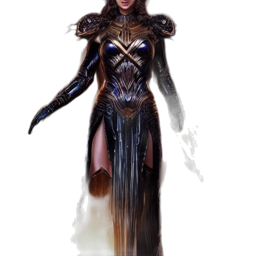 dress, staff, concept art, fantasy art, comic book art, 3d render, dark, full transparent PNG cut-out