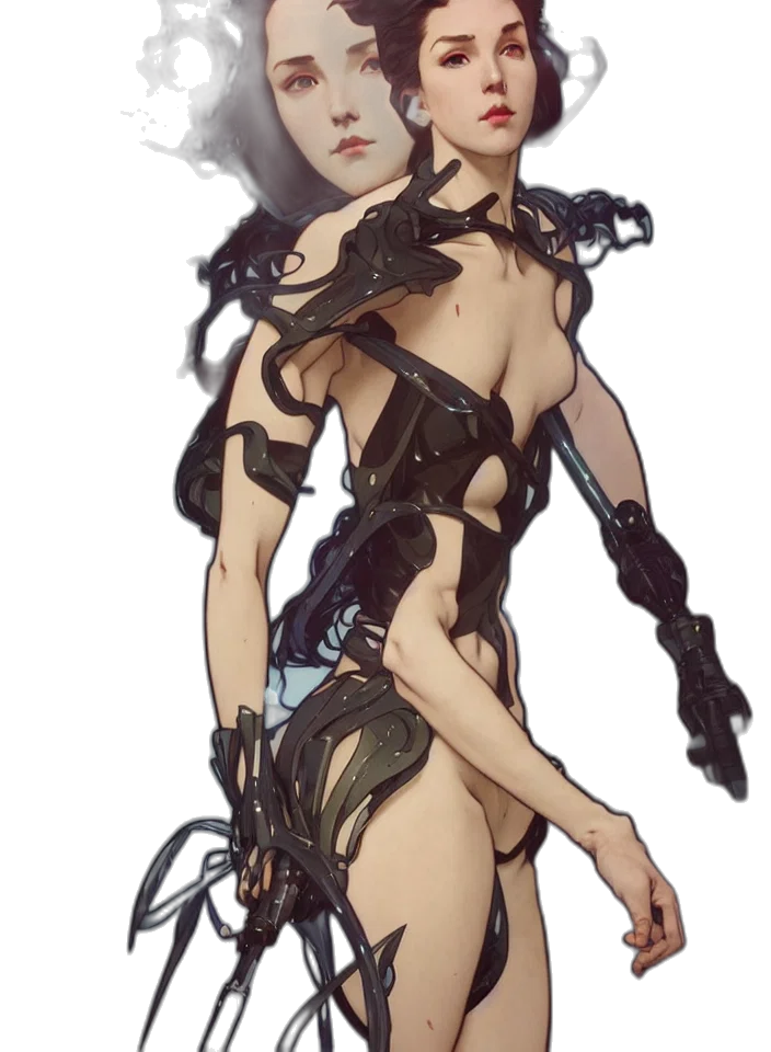 dress, weapon, staff, concept art transparent PNG cut-out