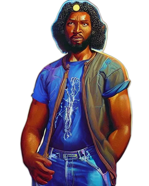 jacket, hair, face, comic book art transparent PNG cut-out