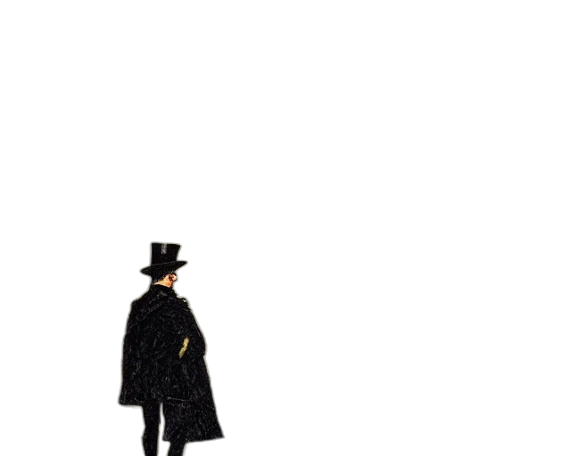 hat, staff, jacket, umbrella, pixel art, concept art, 3d render, cartoon transparent PNG cut-out