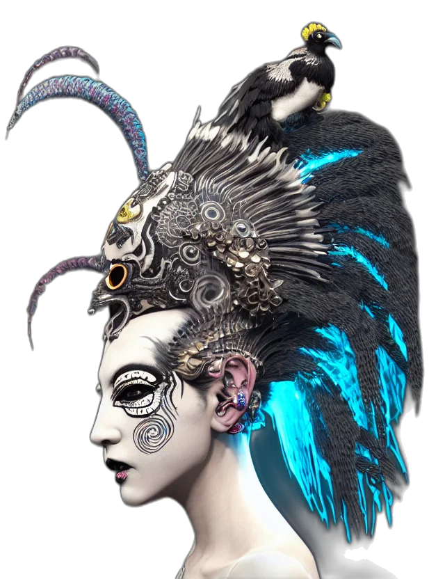 mask, creature, crown, jewelry transparent PNG cut-out