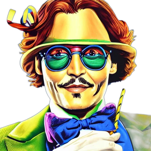 face, staff, comic book art, photorealistic, cartoon, concept art, portrait, johnny transparent PNG cut-out