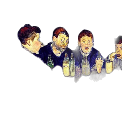 cartoon, watercolor, concept art, pixel art, young, guys, wearing, shirts transparent PNG cut-out