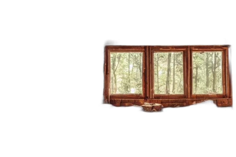 furniture, tree, 3d render, photorealistic, concept art, forest, rain, earth tones transparent PNG cut-out