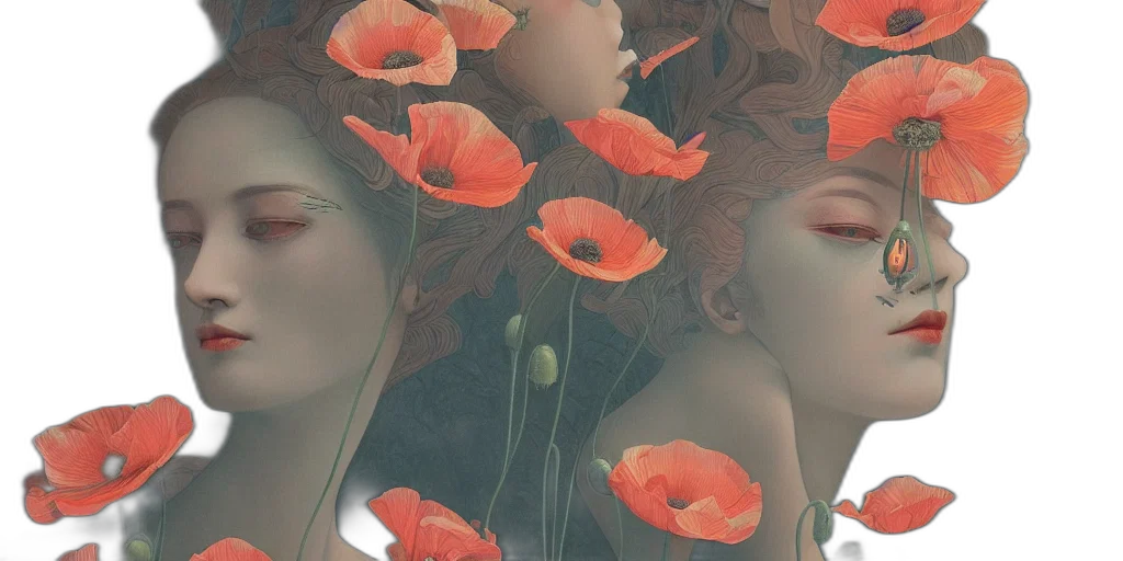 photorealistic, concept art, fantasy art, 3d render, underwater, red, breathtaking, detailed transparent PNG cut-out