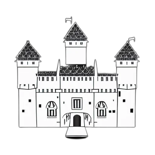 crown, building, concept art, pixel art transparent PNG cut-out