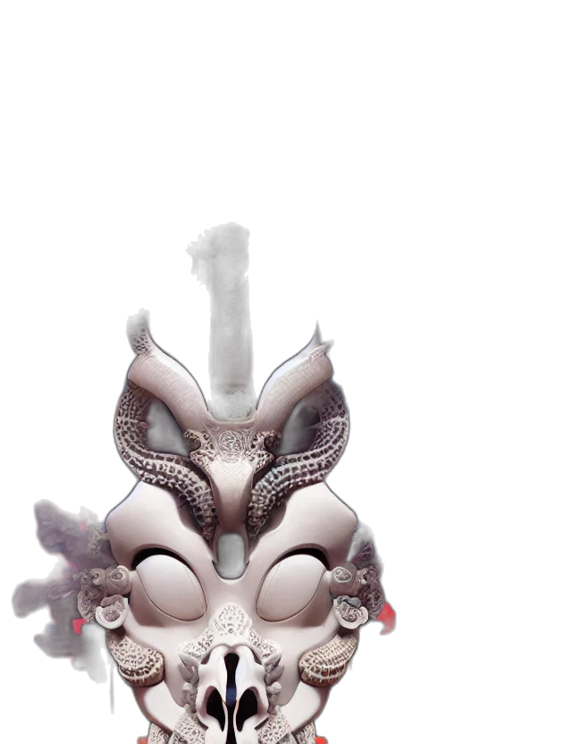 mask, dragon, creature, crown transparent PNG cut-out
