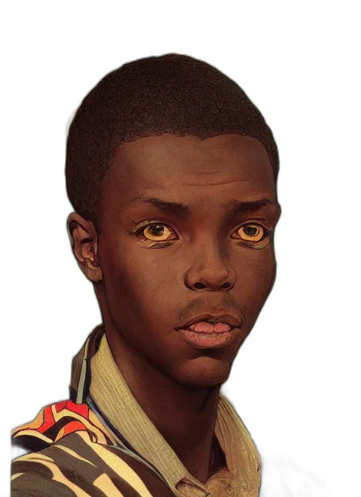 face, jacket, staff, animal, photorealistic, concept art, comic book art, anime transparent PNG cut-out