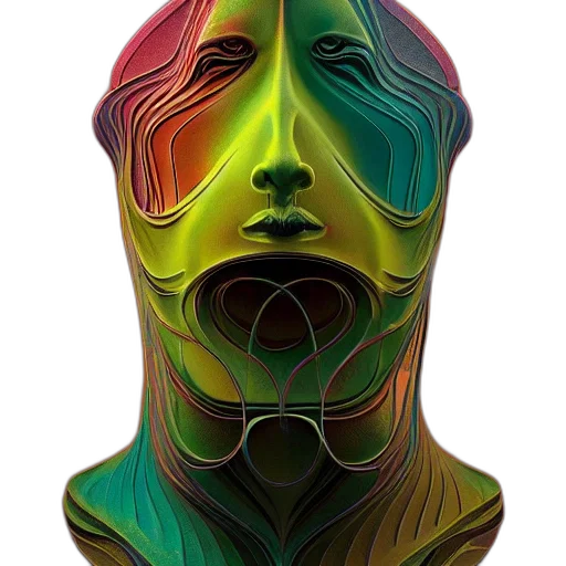 mask, face, robot, crown transparent PNG cut-out