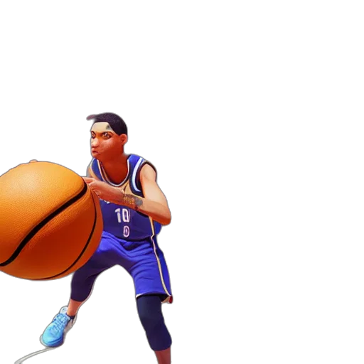 3d render, concept art, pixel art, cartoon, steve, curry, basketball, player transparent PNG cut-out