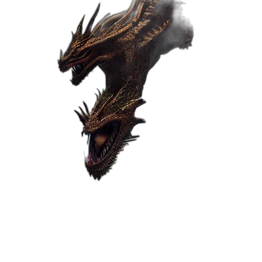 dragon, creature, animal, weapon, fantasy art, concept art, 3d render, photorealistic transparent PNG cut-out