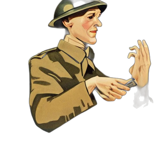 staff, hat, jacket, weapon transparent PNG cut-out