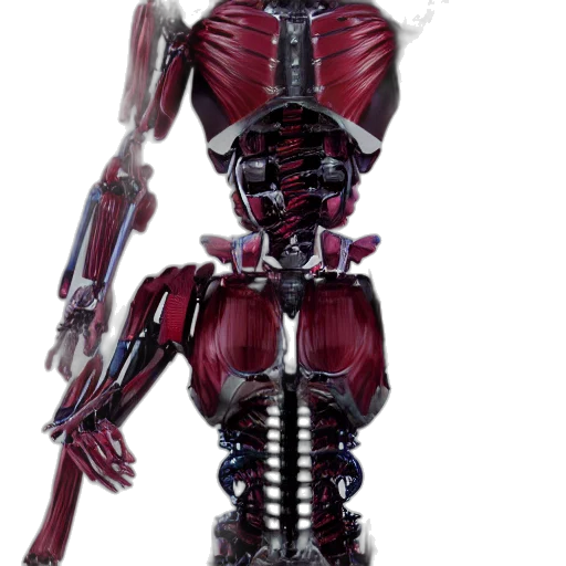 robot, concept art, 3d render, cyberpunk transparent PNG cut-out