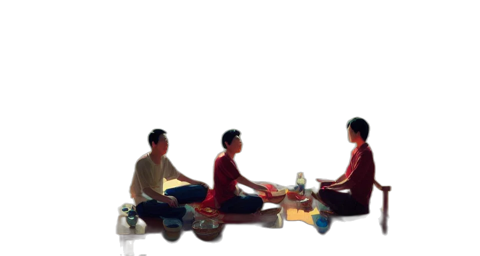 food, furniture, oil painting, photorealistic transparent PNG cut-out