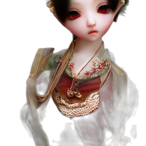 jewelry, staff, dress, robot, fantasy art, photorealistic, oil painting, 3d render transparent PNG cut-out