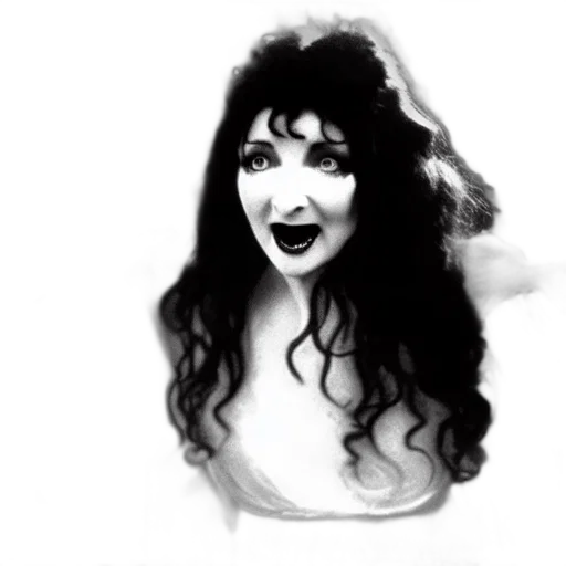 face, cartoon, photorealistic, pencil sketch, comic book art, kate, bush, vampire transparent PNG cut-out