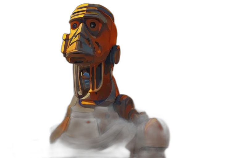 mask, robot, face, creature transparent PNG cut-out