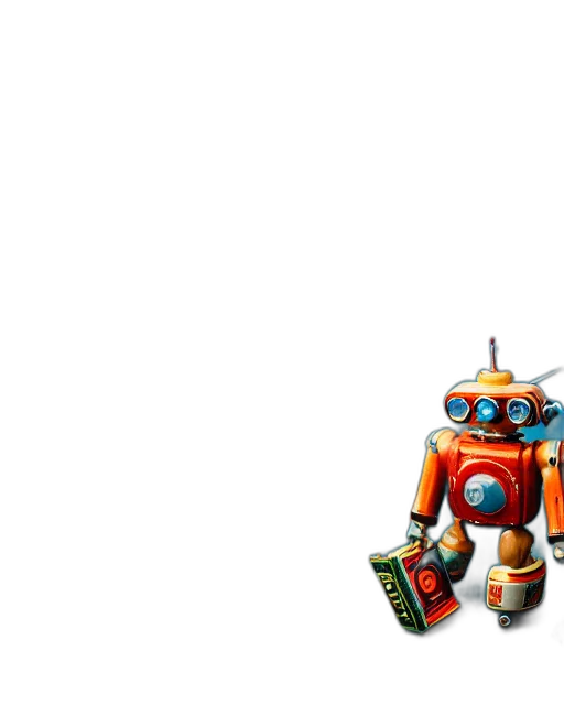 robot, weapon, staff, 3d render transparent PNG cut-out