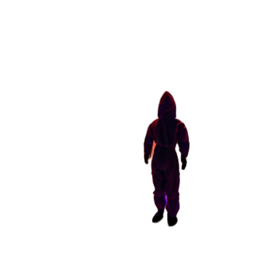 creature, robot, jacket, dress, pixel art, 3d render, concept art, vaporwave transparent PNG cut-out