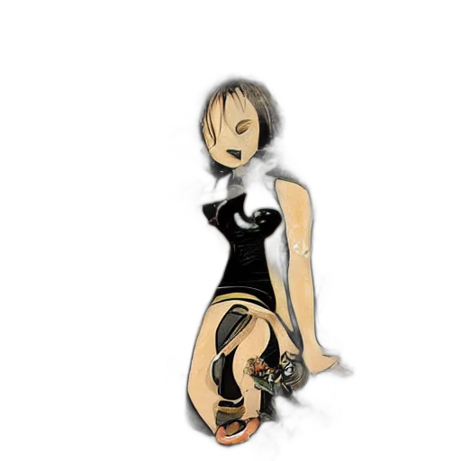 dress, mask, jewelry, staff, cartoon, comic book art, concept art, anime transparent PNG cut-out
