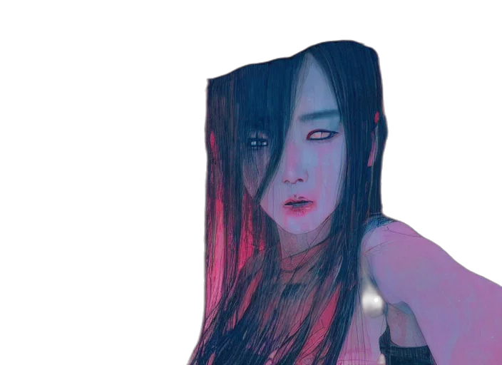 face, mask, cyberpunk, photorealistic transparent PNG cut-out