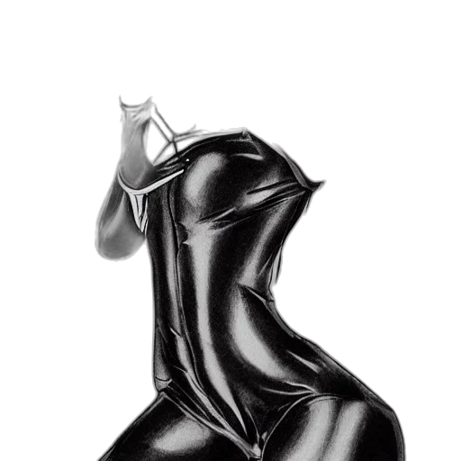 dress, mask, bottle, jewelry, pencil sketch, concept art, photorealistic, comic book art transparent PNG cut-out