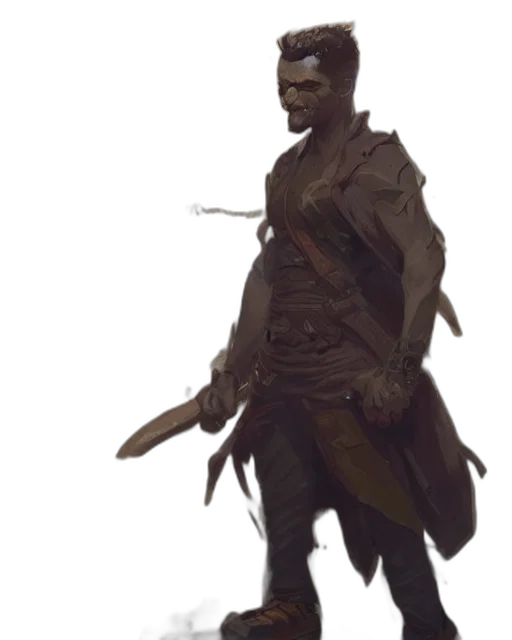staff, creature, weapon, mask, concept art, fantasy art, comic book art, 3d render transparent PNG cut-out