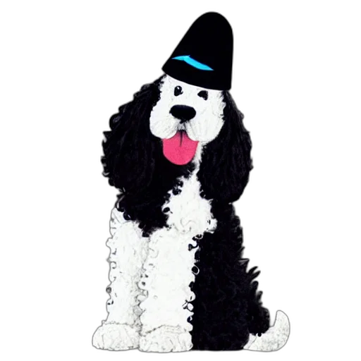 hat, staff, animal, umbrella, photorealistic, cartoon, concept art, black transparent PNG cut-out