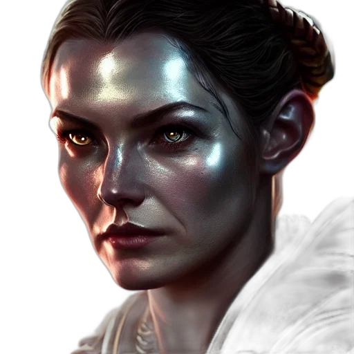 face, staff, fantasy art, concept art, photorealistic, comic book art, golden, dark transparent PNG cut-out