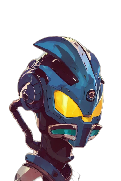 robot, mask, face, concept art transparent PNG cut-out