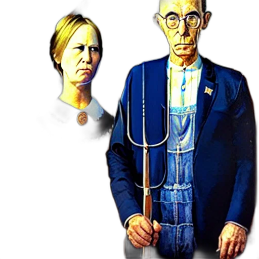staff, mask, face, concept art, american, gothic, trump, melania transparent PNG cut-out